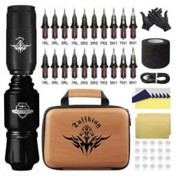 Wireless Rotary Tattoo Pen Kit – Mini Rocket Tattoo Machine Set with 1300mAh Battery, Adjustable 6–11V Speed Control, Type-C Cha
