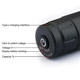Wireless Rotary Tattoo Pen Kit – Mini Rocket Tattoo Machine Set with 1300mAh Battery, Adjustable 6–11V Speed Control, Type-C Cha