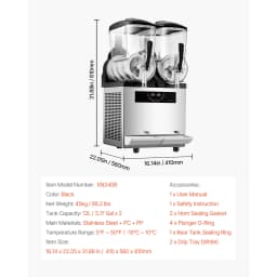 SucceBuy 3-36L Commercial Slushy Machine 1-3 Tanks Stainless Steel Margarita Smoothie Frozen Drink Maker for Home Restaurants