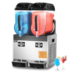SucceBuy 3-36L Commercial Slushy Machine 1-3 Tanks Stainless Steel Margarita Smoothie Frozen Drink Maker for Home Restaurants