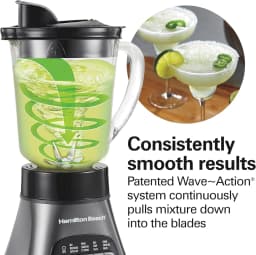 Blender and Food Processor Combo – 40oz Glass Jar, Portable Travel Cup, 3-Cup Electric Food Chopper, 700W – Gray/Black (58163)