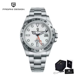 PAGANI DESIGN Vintage 42MM GMT Men's Watch PD1682 Automatic Mechanical Timepiece Sapphire Stainless Steel 100M Waterproof Retro