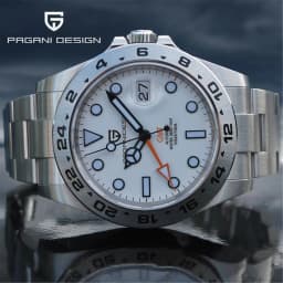 PAGANI DESIGN Vintage 42MM GMT Men's Watch PD1682 Automatic Mechanical Timepiece Sapphire Stainless Steel 100M Waterproof Retro