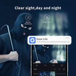 2PC Ease Life APP, Security Camera Indoor, 1080P Pet Camera, Pet Camera with Phone App, Foldable Baby Camera for Home Security,