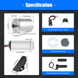 3000W Brushless Motor Kit 48V-60V-72V with Controller and Throttle for Electric Scooter E-Bike Motorcycle Conversion Kit