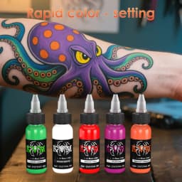KVM 1oz (30ml) 7/14 Colors Professional Tattoo Ink for Body Art Natural Plant Micro Pigment Permanent Tattoo Ink for Body Paint
