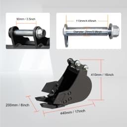 200mm narrow bucket – excavator attachment, equipped with extra pins for improved flexibility and efficiency! Free shipping.