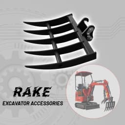Free shipping, lawn rake attachment – suitable for small excavators, convenient for garden and farm work.