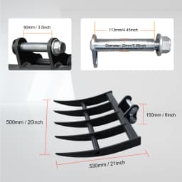 Free shipping, lawn rake attachment – suitable for small excavators, convenient for garden and farm work.