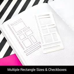 3 Pack Handmade Flexible Record Template – Multifunctional Mylar Stencils for Journal/Scrapbooking/Daily Planning & Drafting