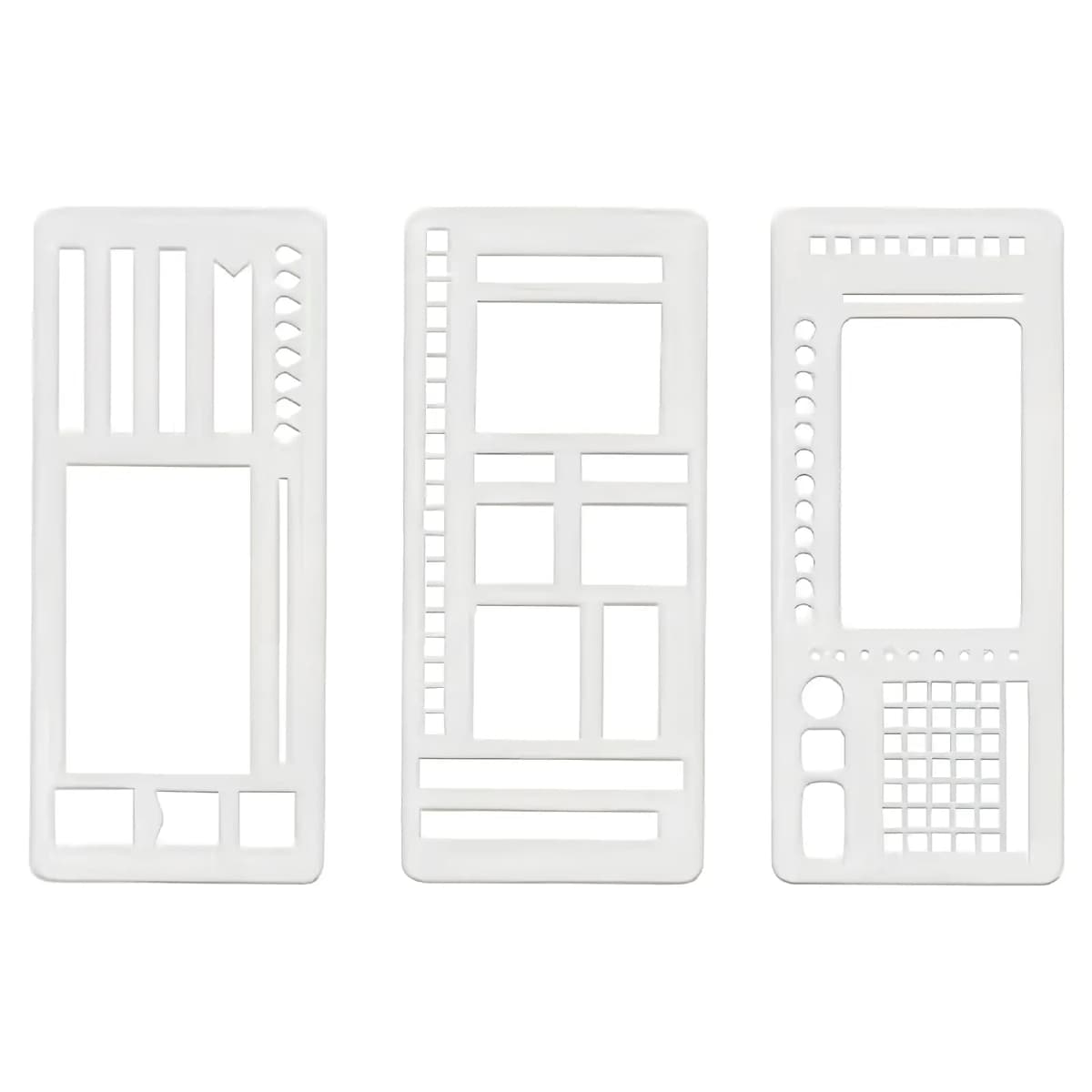 3 Pack Handmade Flexible Record Template – Multifunctional Mylar Stencils for Journal/Scrapbooking/Daily Planning & Drafting
