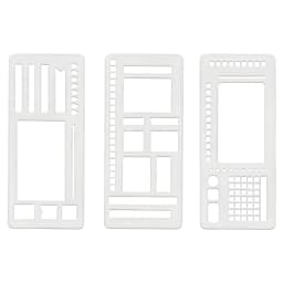 3 Pack Handmade Flexible Record Template – Multifunctional Mylar Stencils for Journal/Scrapbooking/Daily Planning & Drafting