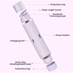 Two in one women's electric shaver - suitable for eyebrows, face, legs, and armpits, portable wet and dry hair remover