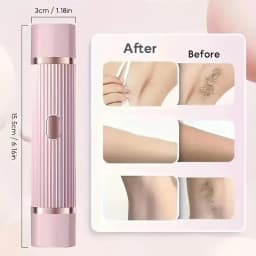 Two in one women's electric shaver - suitable for eyebrows, face, legs, and armpits, portable wet and dry hair remover
