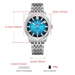 CADISEN NEW Automatic Mechanical Watch Man Silver Business Casual 10ATM Waterproof Japan MIYOTA 8215 Movement Men's Watches