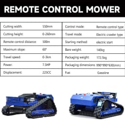 Free Shipping From Us Warehouse Wireless Remote Control Mower,Full Payment Robot Lawn Mower,All-Terrain Robotic Grass Cutter