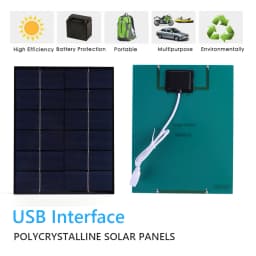 7W 6V Solar Panel with 8inch USB Exhaust Fan Solar Panel Powered Fan Ventilator for Home/Office/Outdoor Travel Camping/Pet House
