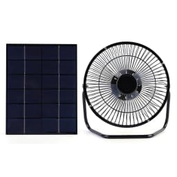 7W 6V Solar Panel with 8inch USB Exhaust Fan Solar Panel Powered Fan Ventilator for Home/Office/Outdoor Travel Camping/Pet House