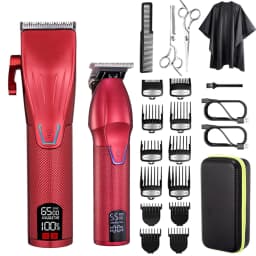 Cordless Hair Clipper And Trimmer Kit For Men - Professional Barber Clipper Machine, Rechargeable Outliner Trimmer