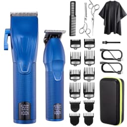 Cordless Hair Clipper And Trimmer Kit For Men - Professional Barber Clipper Machine, Rechargeable Outliner Trimmer