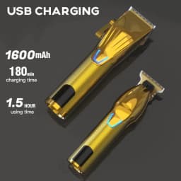 Cordless Hair Clipper And Trimmer Kit For Men - Professional Barber Clipper Machine, Rechargeable Outliner Trimmer