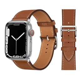 Leather Watch Band for Apple Watch Straps 46mm 44mm 41mm 45mm 38-42mm 40mm 49mm Bracelet iWatch Series 10-Ultra 9-8-7-SE-6-5-4-3