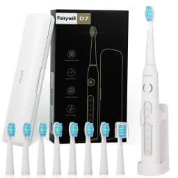 Fairywill Electric Sonic Toothbrush FW-507 USB Charge Rechargeable Adult Waterproof Electronic Tooth Brushes Replacement Heads 8