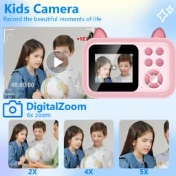 Kids Camera Instant Print Photo, Portable Thermal Printing Camera Toy with HD Digital Video, for 3-12 Years Old Boys Girls