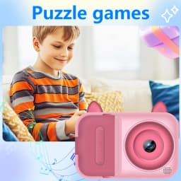Kids Camera Instant Print Photo, Portable Thermal Printing Camera Toy with HD Digital Video, for 3-12 Years Old Boys Girls