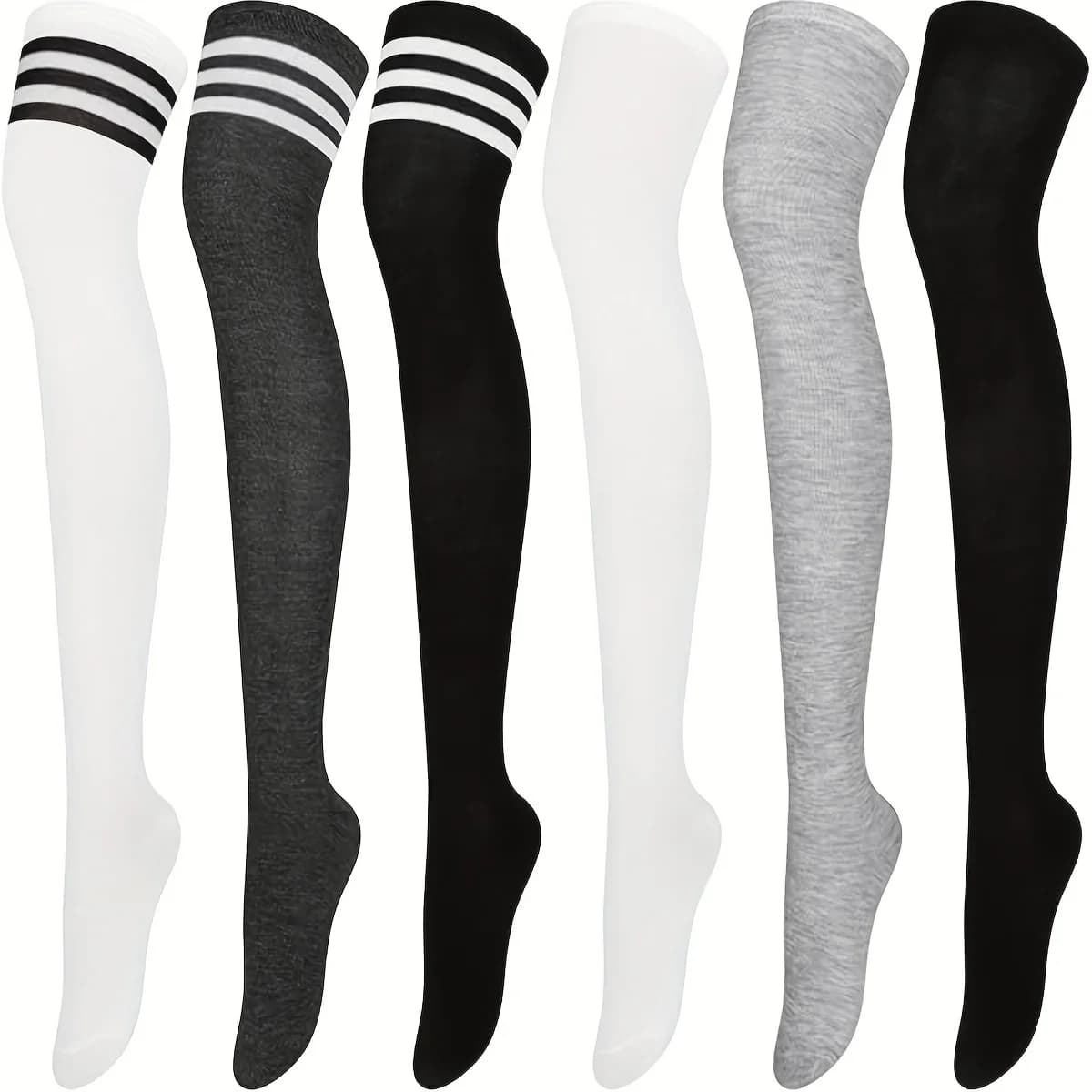 5 Pairs Women's Random Long Socks - Professional Athletic Breathable Material, Ideal for Year-Round Wear