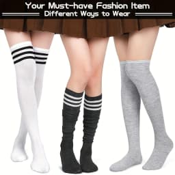 5 Pairs Women's Random Long Socks - Professional Athletic Breathable Material, Ideal for Year-Round Wear