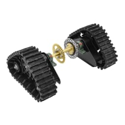 Heavy Duty ATV Rear Track Assembly 661LBS Capacity, UTV Go-Kart Axle Kit with Sprocket & Brake Disc, 26.96" Rubber Track Wheels for Mud, Sand, Snow, Mountain Off-Road
