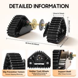 Heavy Duty ATV Rear Track Assembly 661LBS Capacity, UTV Go-Kart Axle Kit with Sprocket & Brake Disc, 26.96" Rubber Track Wheels for Mud, Sand, Snow, Mountain Off-Road