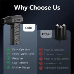 130000RPM Mini Fan Electric Air Duster Adjustable Wind Speed Portable Fan Violent Blower Rechargeable Car Cleaning
