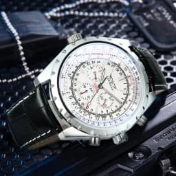 JARAGAR Fashion Sports Automatic Mechanical Watch for Men Multifunctional Small Dials Leather Steel Strap Business Mens Watches