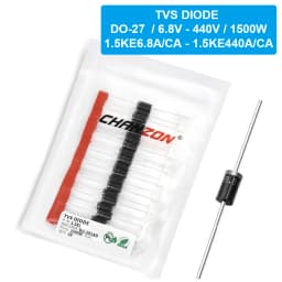 20 Pcs TVS Diode DO-27 1500W 6.8V 12V 15V 18V 24V 33V 36V 200V 250V 400V 440V 1.5KE 6.8A 12A 15A 18A 24A 33A 36A 200A