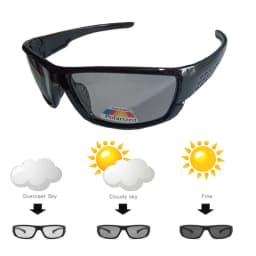 TAGION Sport Glasses Men's Polarized Sunglasses Night Vision Driving Goggles Yellow Lenses Brown Eyewear For Male