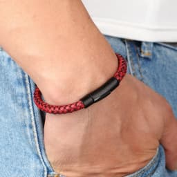 TYO Custom Minimalist Stainless Steel Watch Real Leather Braided Bangle Bracelet for Men's Women Fashion Jewelry Gifts