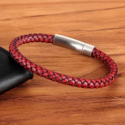 TYO Custom Minimalist Stainless Steel Watch Real Leather Braided Bangle Bracelet for Men's Women Fashion Jewelry Gifts