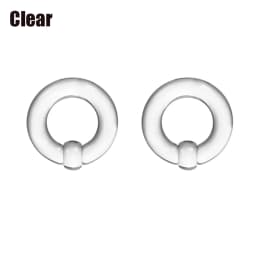 2pcs Acrylic BCR Big Large Size Captive Bead Ring Ear Tunnel Plug Expander Gauges Nose Septum Ring Earring Piercing Body Jewelry
