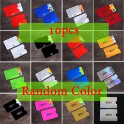 10pcs Anti-Scan Card Sleeve Credit NFC RFID Card Protector Anti-magnetic Aluminum Foil Portable Bank Card Holder