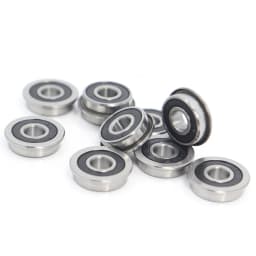 FUSHI F695 2RS Bearing 5*13*4 mm 10Pcs ABEC-7 Flanged Miniature F695 RS Ball Bearings F695RS For VORON Mobius 2/3 2/4 3D Printer