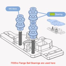 FUSHI F695 2RS Bearing 5*13*4 mm 10Pcs ABEC-7 Flanged Miniature F695 RS Ball Bearings F695RS For VORON Mobius 2/3 2/4 3D Printer