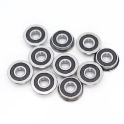 FUSHI F695 2RS Bearing 5*13*4 mm 10Pcs ABEC-7 Flanged Miniature F695 RS Ball Bearings F695RS For VORON Mobius 2/3 2/4 3D Printer