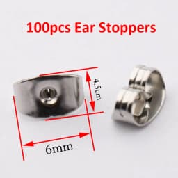 100pcs Gold Color 316L Stainless Steel Earring Studs DIY Ear Blank Post Pins 3-12mm Flat Round Tray Base Ear Jewelry Making DIY