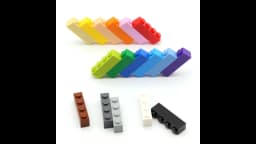 50PCS DIY Building Blocks Thick Figures Bricks 1x4 Dots Educational Creative Size Compatible With Brand Toys for Children 3010