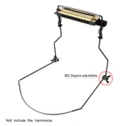 Universal 10 Holes Iron Harmonica Neck Holder Adjustable Mouth Organ Stand Harmonica Harp Rack