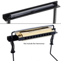 Universal 10 Holes Iron Harmonica Neck Holder Adjustable Mouth Organ Stand Harmonica Harp Rack