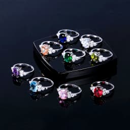 Silver Plated Rings for Woman AAA Oval Olive Zircon Ring Multi-color Gemstone Fashion Luxury Jewelry Wedding Engagement Gift