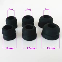 5mm Original Two Layer Silicone In-Ear Earphone Earbuds Ear Pads Covers Eartips Replacement Headphone Earplugs 6pcs/3pairs